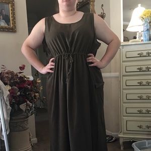 Rayon maxi jumper dress
